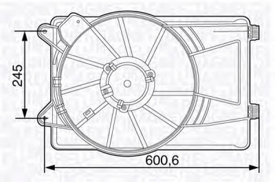 MAGNETI MARELLI 069422473010 -  Вентилятор, охлаждение двигателя